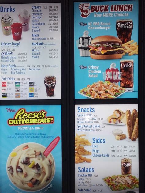 Menu At Dairy Queen Grill Chill Fast Food Calvert City