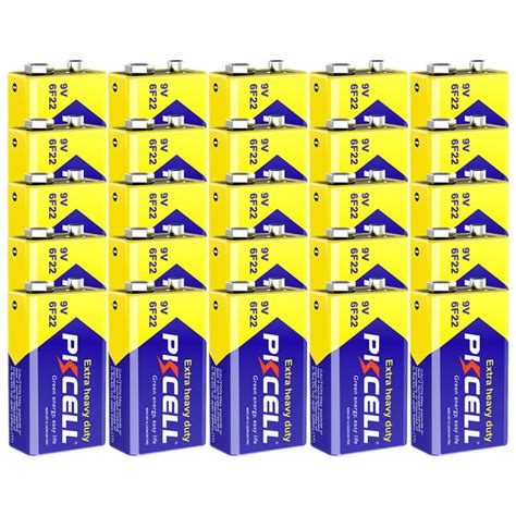 Pkcell 9v Battery Long Lasting 9v Batteries 50 Pack