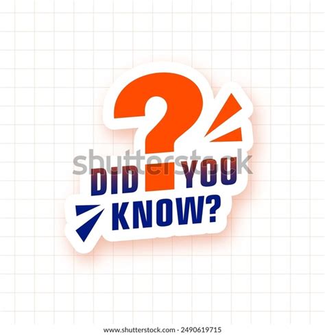 Did You Know Sticker Template Social Stock Vector Royalty Free