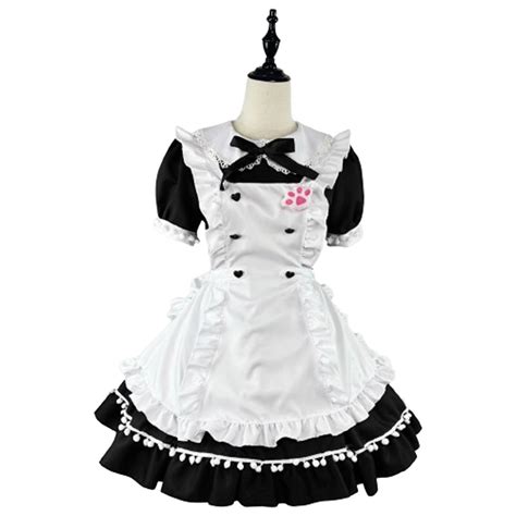 Ersazi Maxi Dress On Clearance Sexy Women Lingerie Apron Maid Outfit