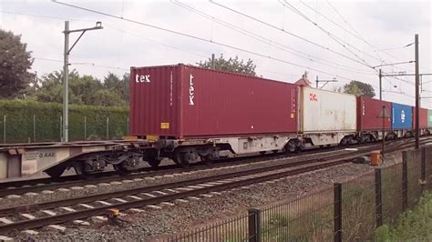 Lok 186 300 Antwerpen RTB Cargo Met Blerick Shuttle Container Trein Te