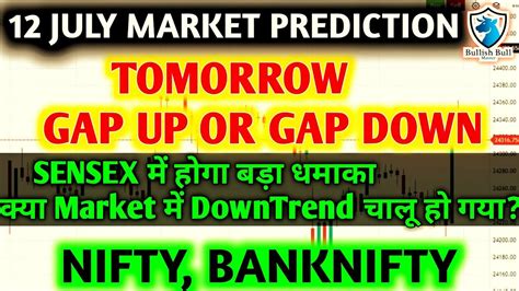 Friday 12th July Big Gap Up Down Sideways Nifty Bank Nifty