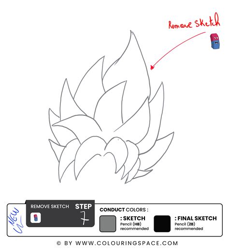 Goku Hair Sketch Guide Unleash Your Inner Artist - Colouringspace