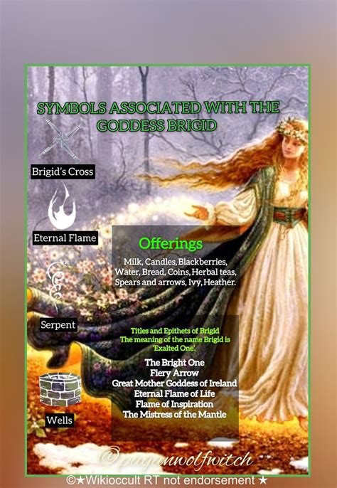 Celtic Goddess Brigid Symbols And Meanings