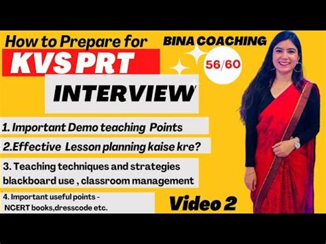 Kvs Prt Interview Preparation Demo Teaching Lesson Planning In