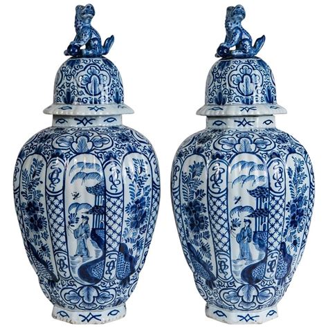 Delft Blue and White Ginger Jars at 1stdibs