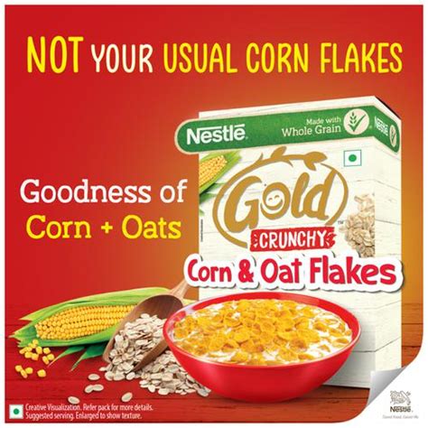 Buy Nestle Gold Crunchy Corn And Oat Flakes Breakfast Cereal With Immuno Nutrients Wholegrain