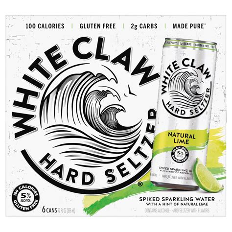 White Claw Natural Lime Hard Seltzer 12 Oz Cans Shop Malt Beverages