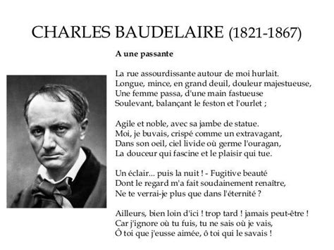 Charles Baudelaire Une Passante Literary Quotes Author