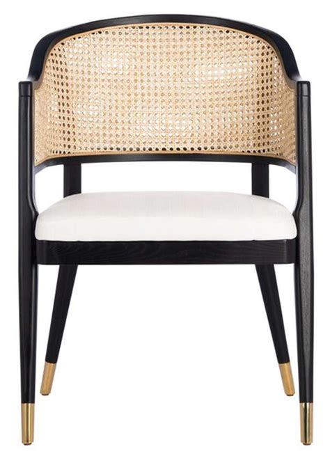 Safavieh Couture Rogue Rattan Dining Chair Black Natural Sfv4106a