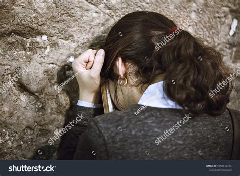 Jew Woman Prays Near Western Wall Stock Photo Edit Now 1050137474