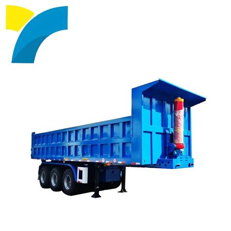 Tri Axles 50t Flatbed Container Dumper Tipper Semi Trailer Heavy Duty 3