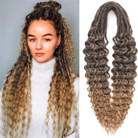 Amazon Leeven Wavy Synthetic Dreadlock Extensions 24 Inch Ombre