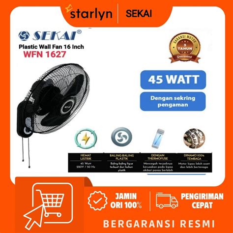 Jual Sekai Kipas Dinding Plastic Wfn Wall Fan Inch Wfn