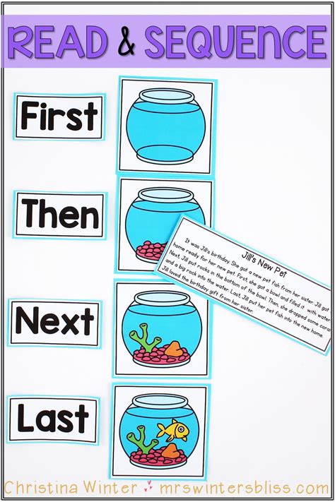 Sequencing Events Activities For Kindergarten