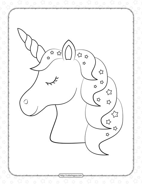 Cute Unicorn Head Coloring Pages For Kids Artofit