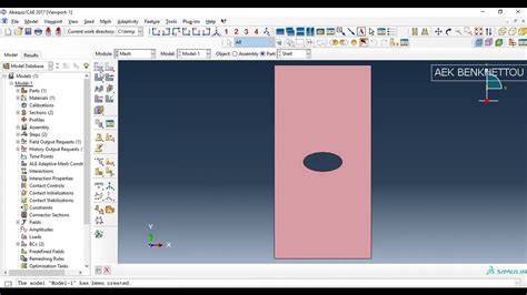 Abaqus Meshing Technique 5 Adaptive Mesh 1 Youtube