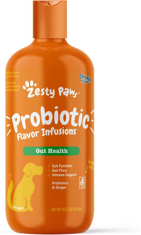 Zesty Paws Probiotic Broth Booster Digestive Chicken Bone Broth Health