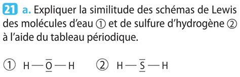 Salut Expliquer la similitude des schémas de Lewis des molécules d