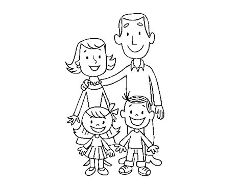 Dibujo De Una Familia Para Colorear Dibujos Net