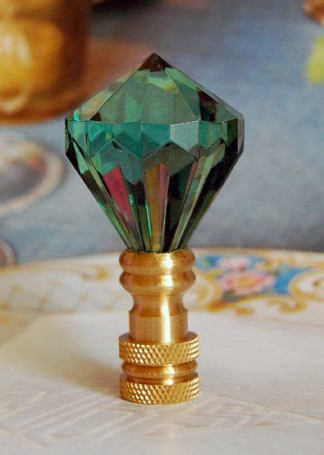 2 Of Gorgeous Green Crystal Diamond Lamp Shade Finial H2 Details Can