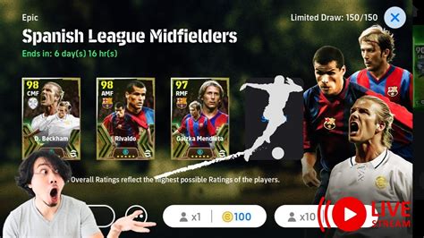 Spanish League Midfielders Pack Opening Live Gameplay Efootball