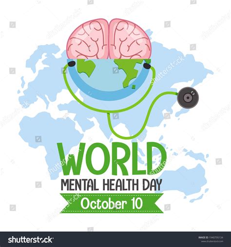 World Mental Health Day Banner Logo Stock Vector (Royalty Free ...