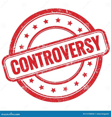 CONTROVERSY Text Written On Red Grungy Round Stamp Royalty-Free Stock