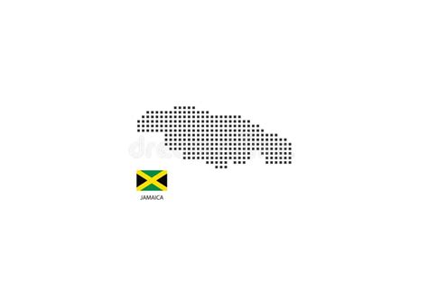 Pixel Map Of Jamaica Vector Dotted Map Of Jamaica Isolated On White