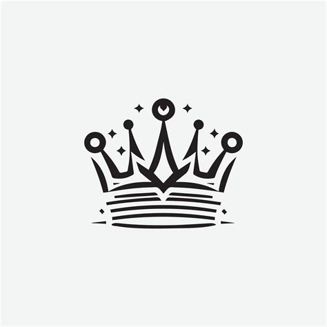 King crown logo illustration, black and white logo. 45789608 Vector Art at Vecteezy