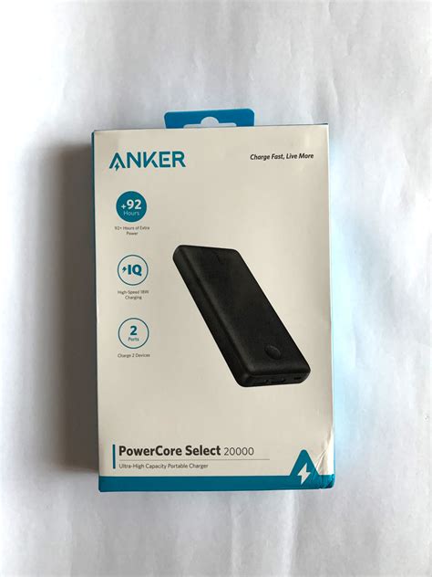 Anker PowerCore Select 20000mAh Power Bank Dual 18W Output Mobile