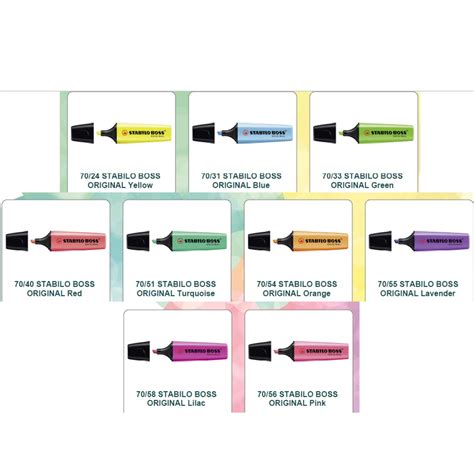 Stabilo BOSS Highlighters [Pack of 5 / Box of 10]