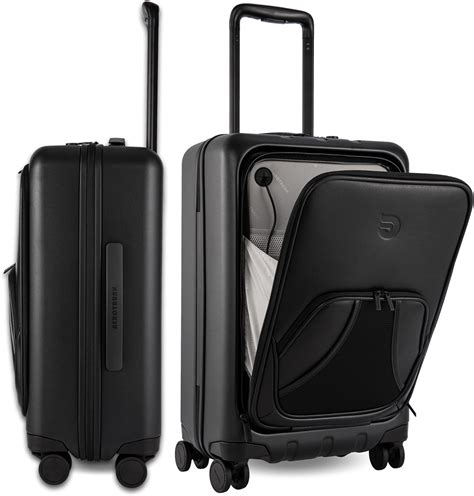 Aerotrunk Small Carry On Luggage With Leather Laptop