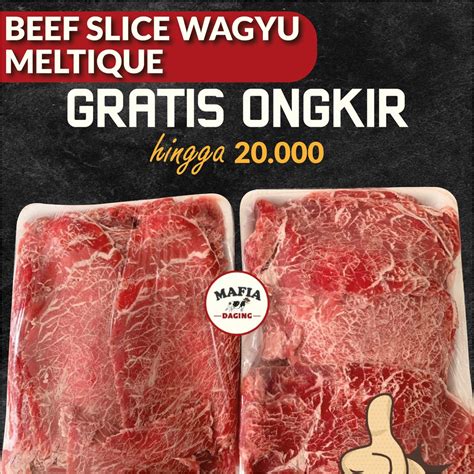 Jual Promo Wagyu Meltique Beef Slice 500g Shopee Indonesia