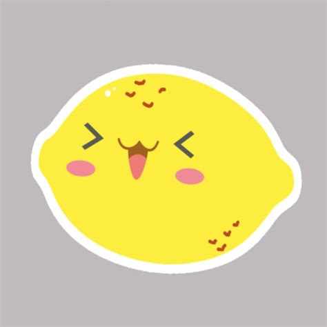 Happy Lemon Face Redbubble Removable Individually Kiss Cut Vinyl