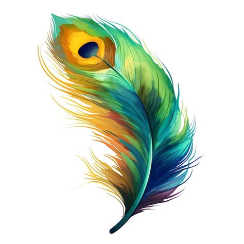 Premium Ai Image Beautiful Colorful Peacocks Feather Clipart Illustration