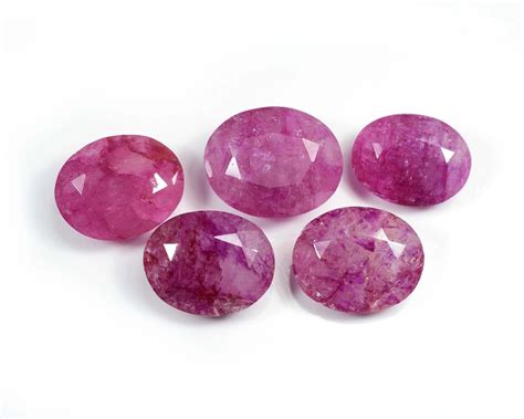 Natural Pink Ruby Cut Gemstone Wholesale Healing Crystal Lot Etsy