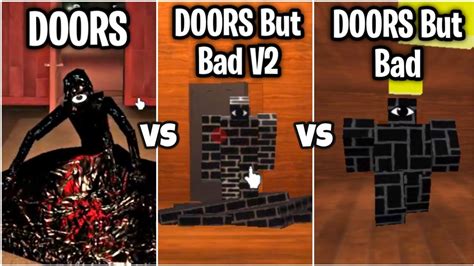 SEEK JUMPSCARE DOORS VS DOORS But Bad VS DOORS But Bad V2 YouTube