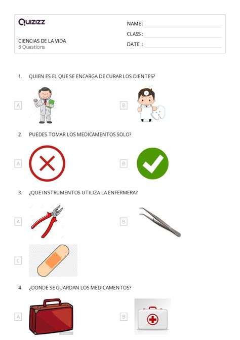 50 Ciencias De La Vida Hojas De Trabajo Para Grado 1 En Quizizz Gratis E Imprimible