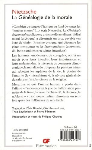 G N Alogie De La Morale De Friedrich Nietzsche Poche Livre Decitre