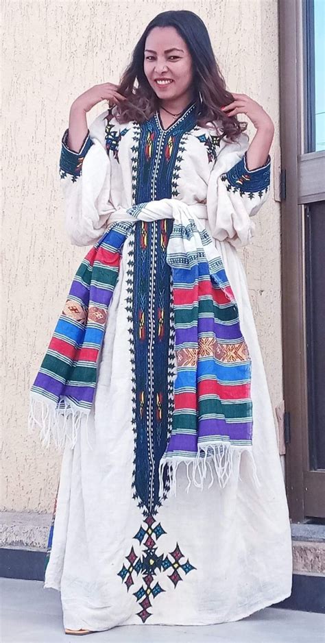 Wollo Amhara Ethiopian Dress Ethiopian Women Traditional Outfits