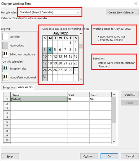 How To Use Nonworking Time Calendar Advanced