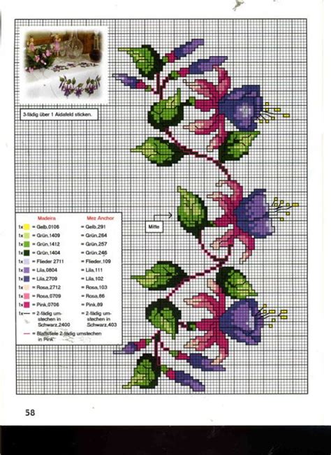 Gallery ru Фото 39 kanaviçe yeditepe Floral cross stitch