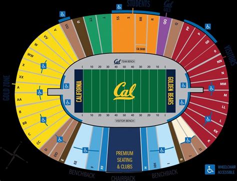 Cal Bears Memorial Stadium Seating Chart - Stadium Seating Chart