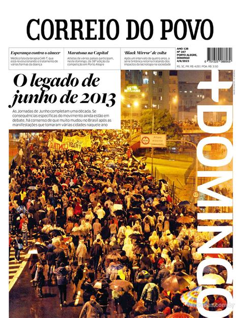 Capa Correio do Povo Edição Quarta 22 de Junho de 2022