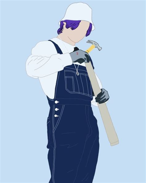 A Man In Overalls Holding A Baseball Bat