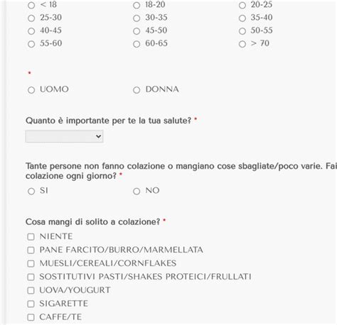 Questionario Sul Benessere Template Modulo Jotform