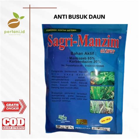 Jual FUNGISIDA SAGRI MANZIM 20WP 100GR ANTI BUSUK DAUN PADA TANAMAN