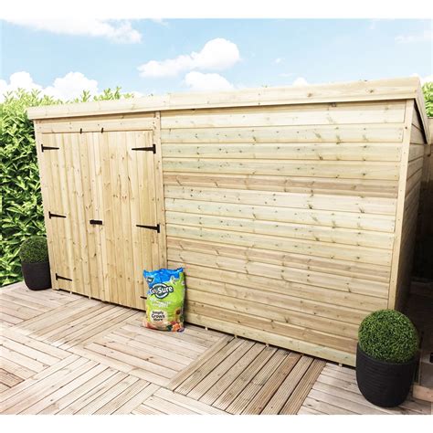 ShedsWarehouse Aston Pent Sheds BS 12ft X 6ft Windowless