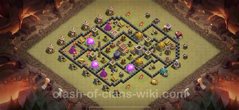 Best Max Levels War Base TH8 With Link Hybrid 2024 Town Hall Level 8